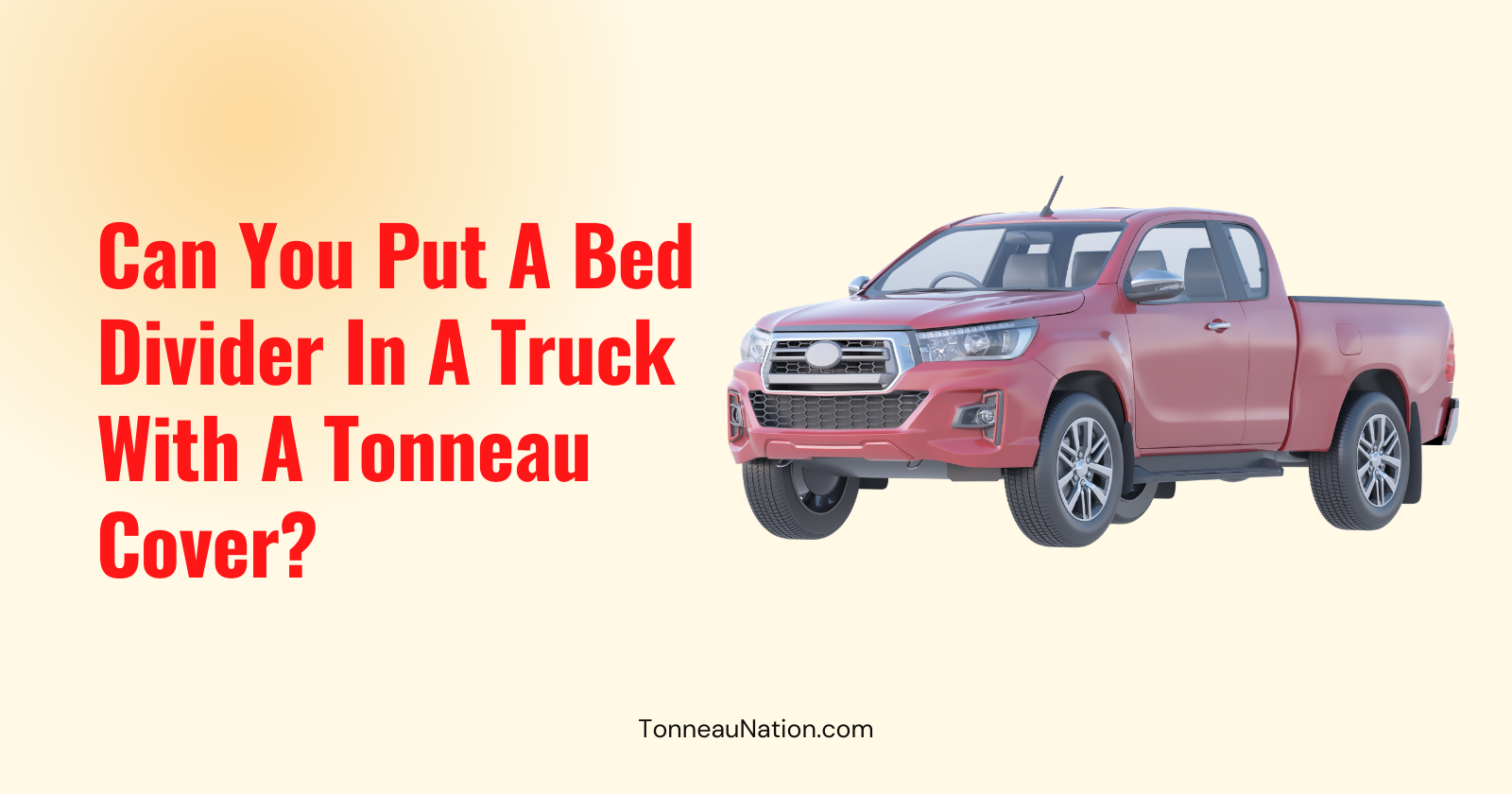 Bed Divider With Tonneau