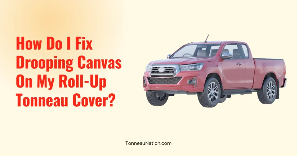 Fix Drooping Canvas Roll Up Tonneau