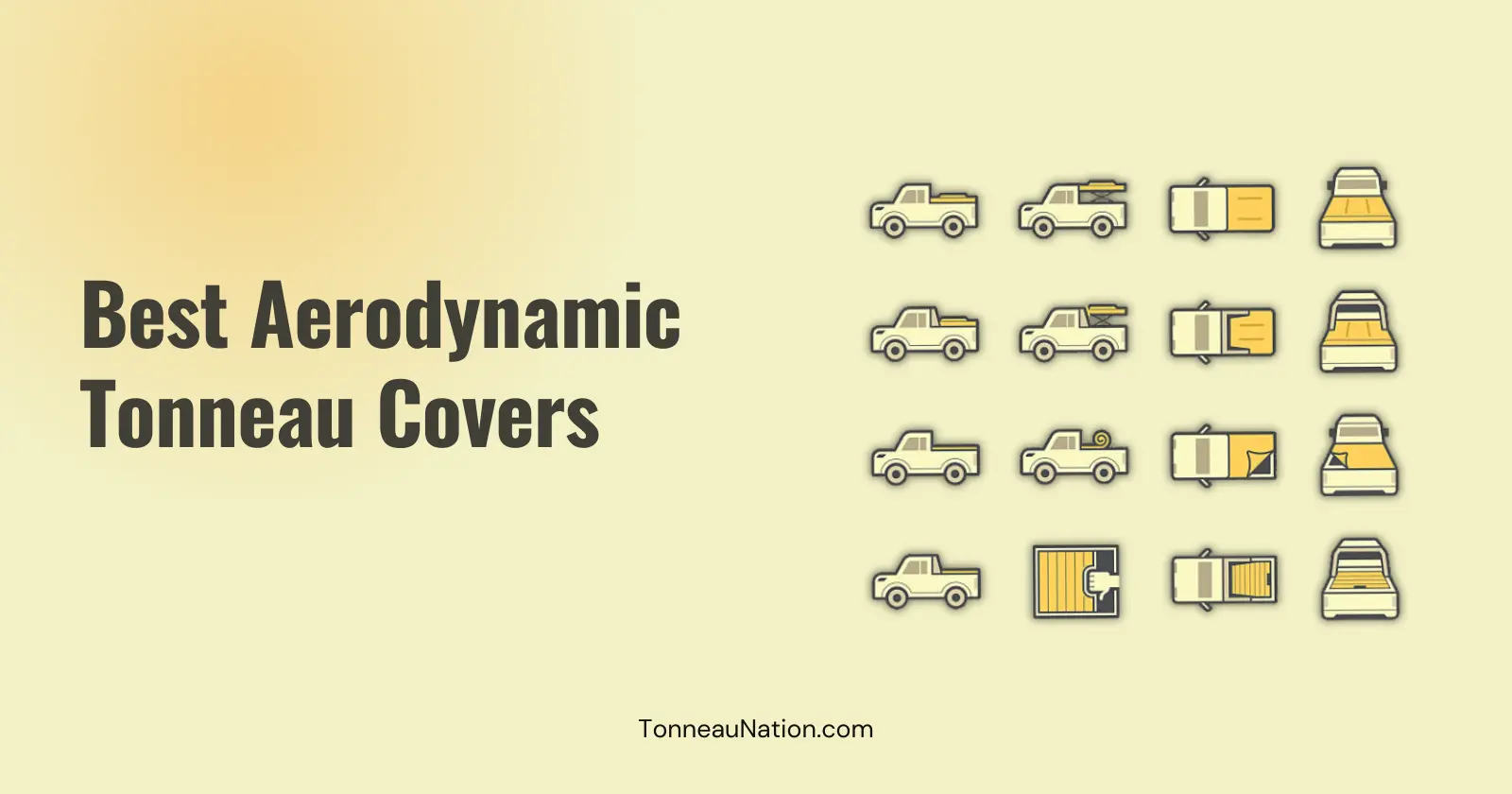 Aerodynamic tonneau cover