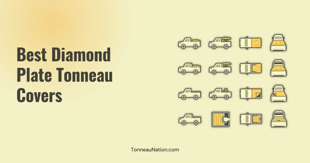 Diamond plate pattern tonneau cover