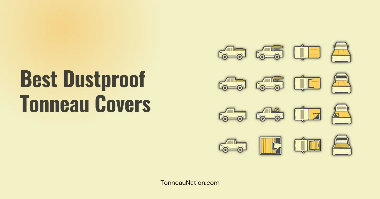 Dustproof tonneau cover