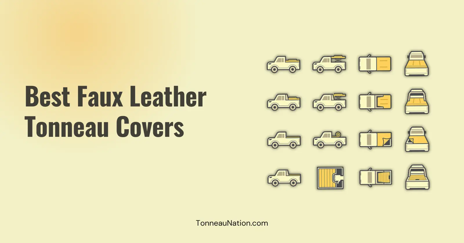 Faux leather tonneau cover