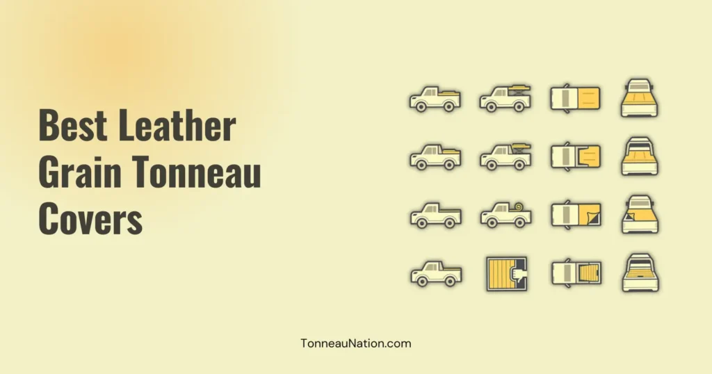 Leather grain texture tonneau cover