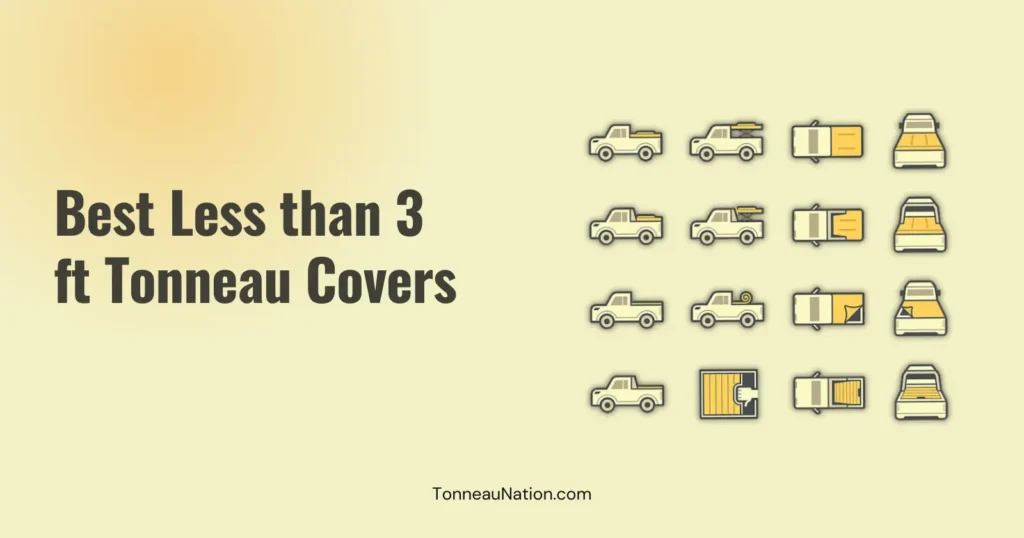Less than 3 foot long tonneau cover