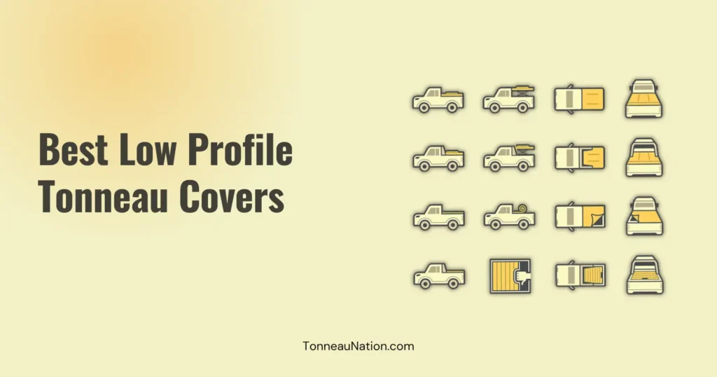 Low profile tonneau cover