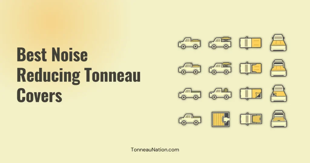 Noise reducing tonneau cover
