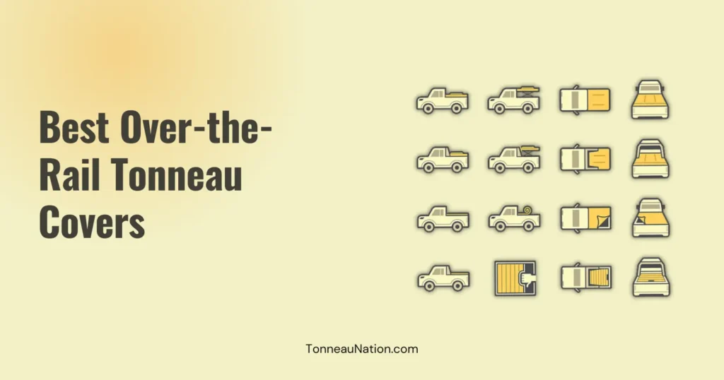 Over-the-rail mounting tonneau cover