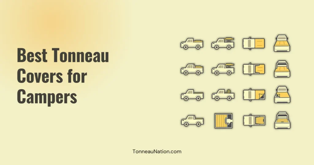 Tonneau cover for camper usage