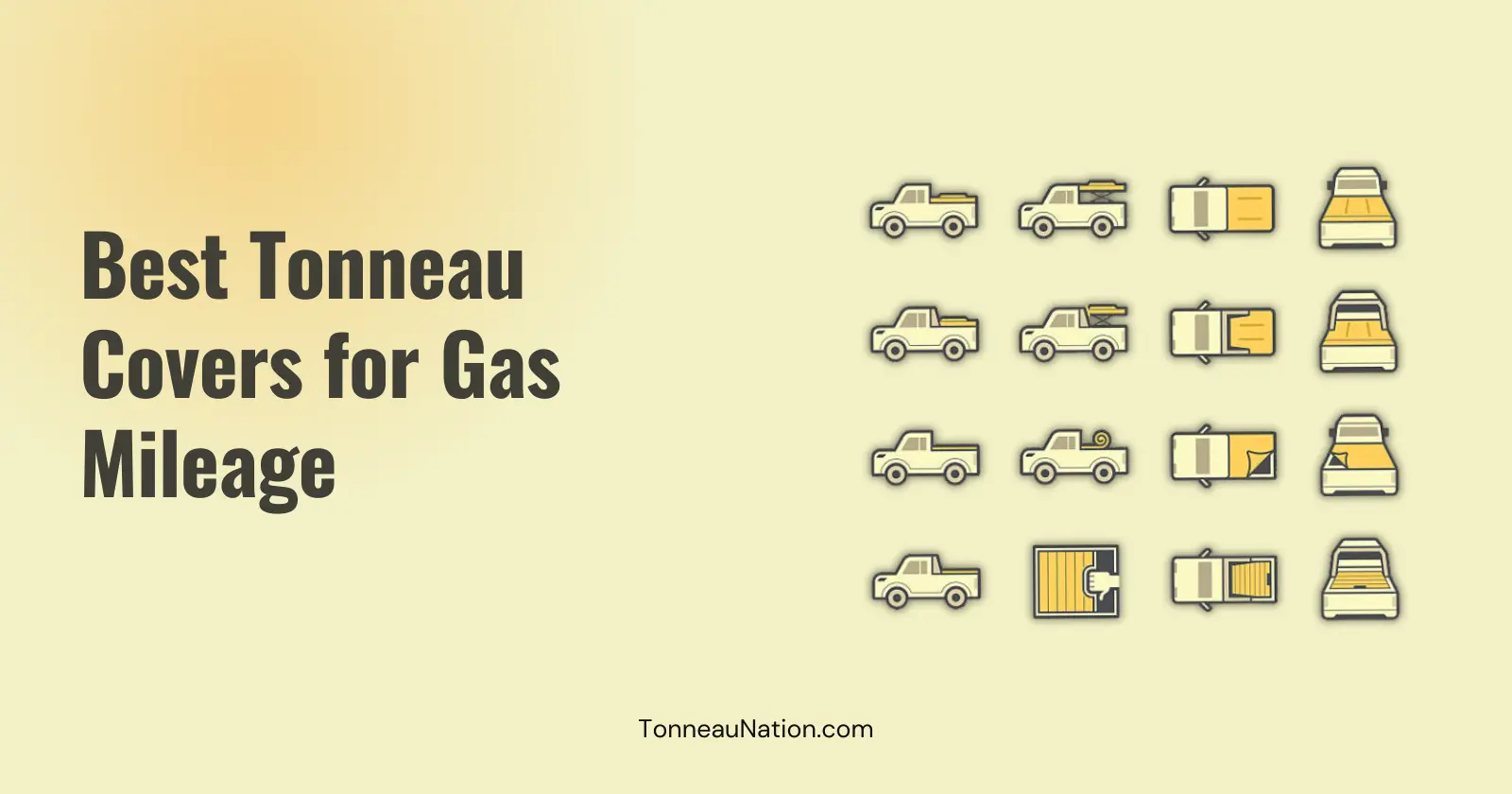 Gas mileage improving tonneau cover