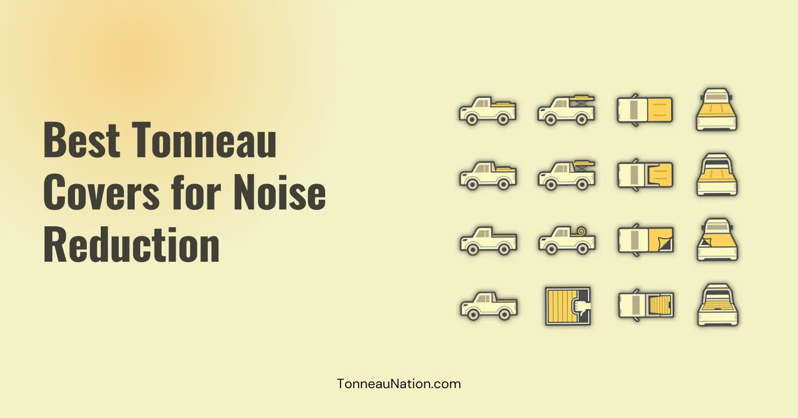 Noise reducing tonneau cover
