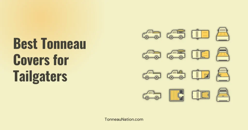 Tonneau cover for tailgating