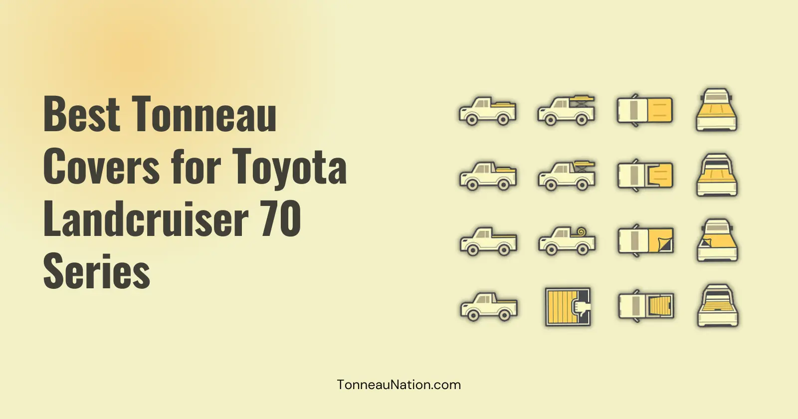 Tonneau cover for Toyota Landcruiser 70 Series