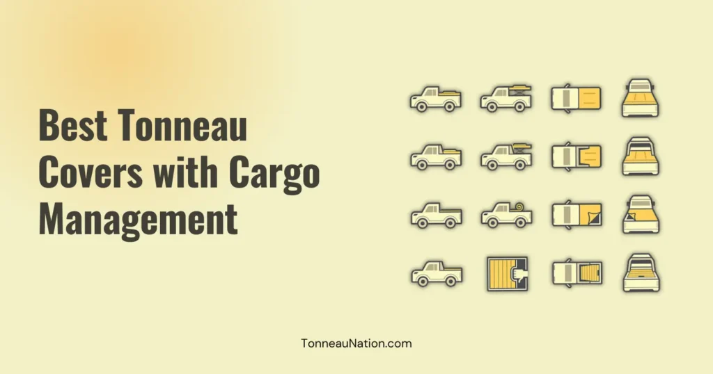 Tonneau cover with cargo management