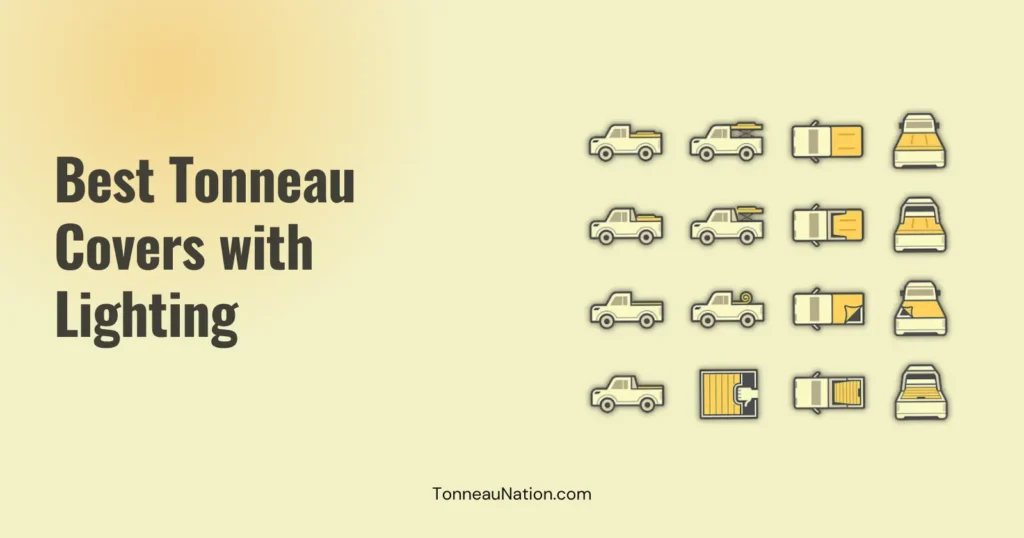 Tonneau cover with integrated lighting