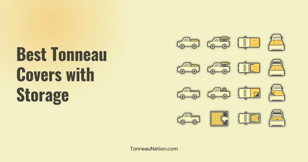 Tonneau cover with storage compartment